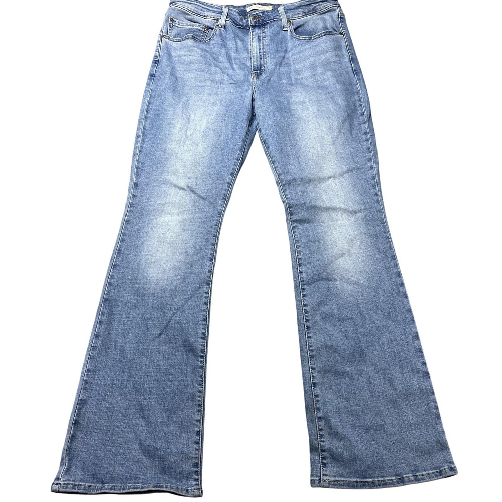 Levis 725 Bootcut Jeans Womens 33x32 Light Wash High Rise Stretch Denim Blue